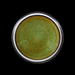 Тарелка 223 мм мелкая «Corone Verde»  синий+зеленый