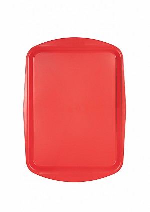Поднос пласт 490х360мм ПП красный особо прочный