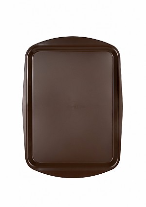 Поднос пласт 490х360мм ПП темно-коричневый особо прочный