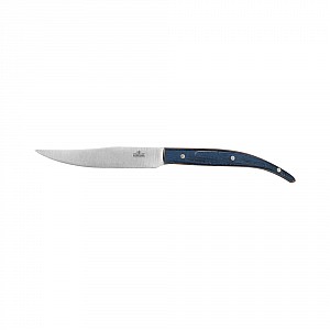Нож для стейка 235мм без зубцов синяя ручка Luxstahl (Кл. кт2532) 