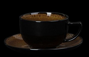 Чайная пара 250мл фарфор 'Tvist Madeira' коричневый 