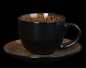 Чайная пара 300мл фарфор коричневый 'Tvist Madeira' фк6112